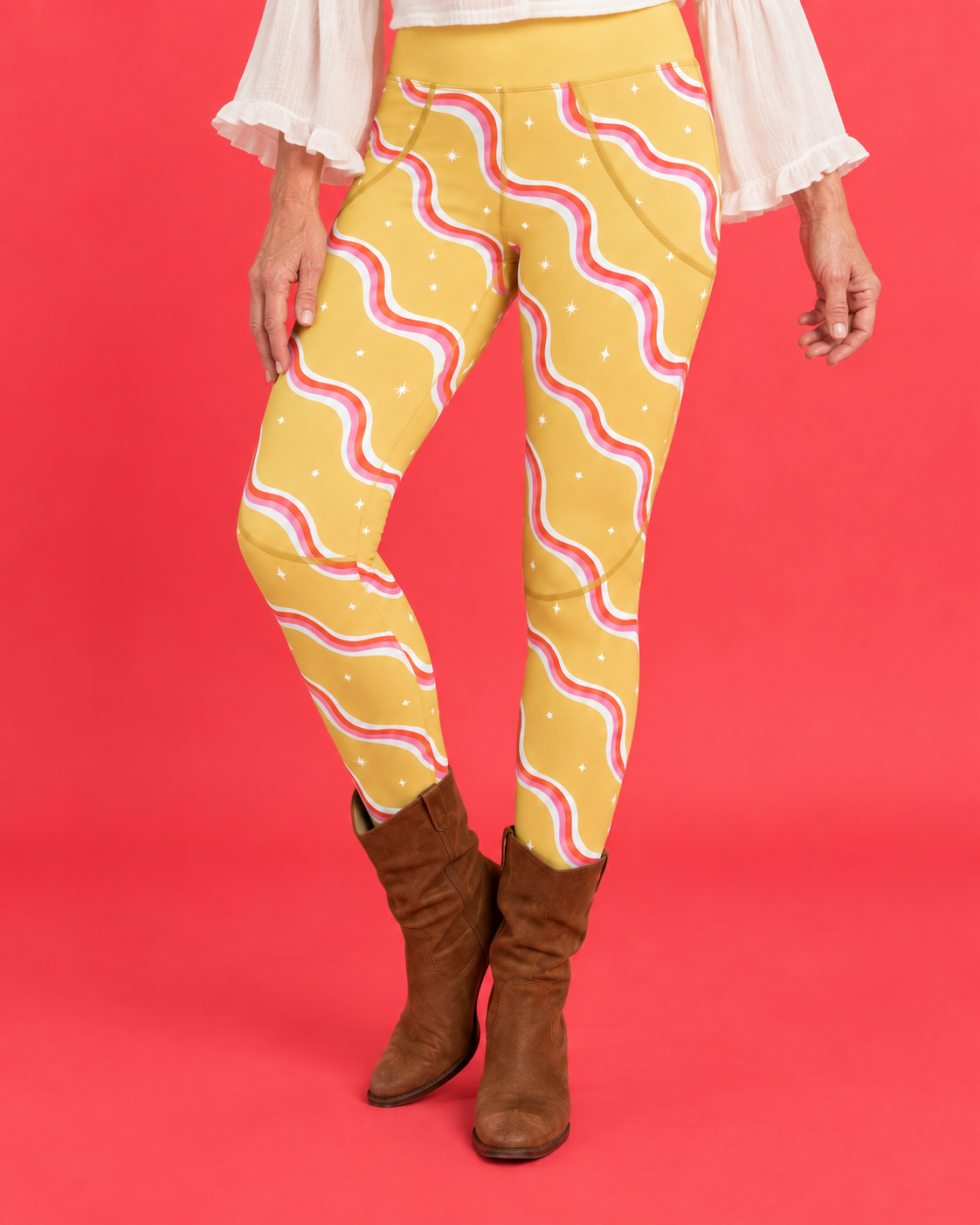 Groovy Waves Women's Activewear Leggings