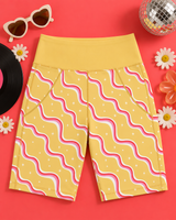 Groovy Waves Women's Active Shorts