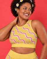 Groovy Waves Women's Sports Bra