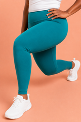 High Performance Teal Women's Activewear Leggings