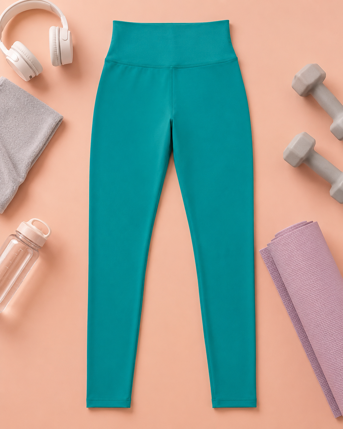 High Performance Teal Women's Activewear Leggings