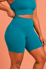 High Performance Teal Women's Active Shorts