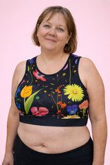 Last Chance - Happy Flowers Sports Bra - Size 6-8