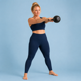 High Performance Navy Leggings + Sports Bra Bundle