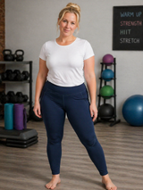 High Performance Navy Women's Activewear Leggings