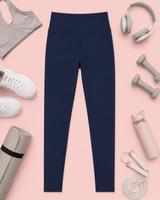 High Performance Navy Women's Activewear Leggings (Dual Pocket)