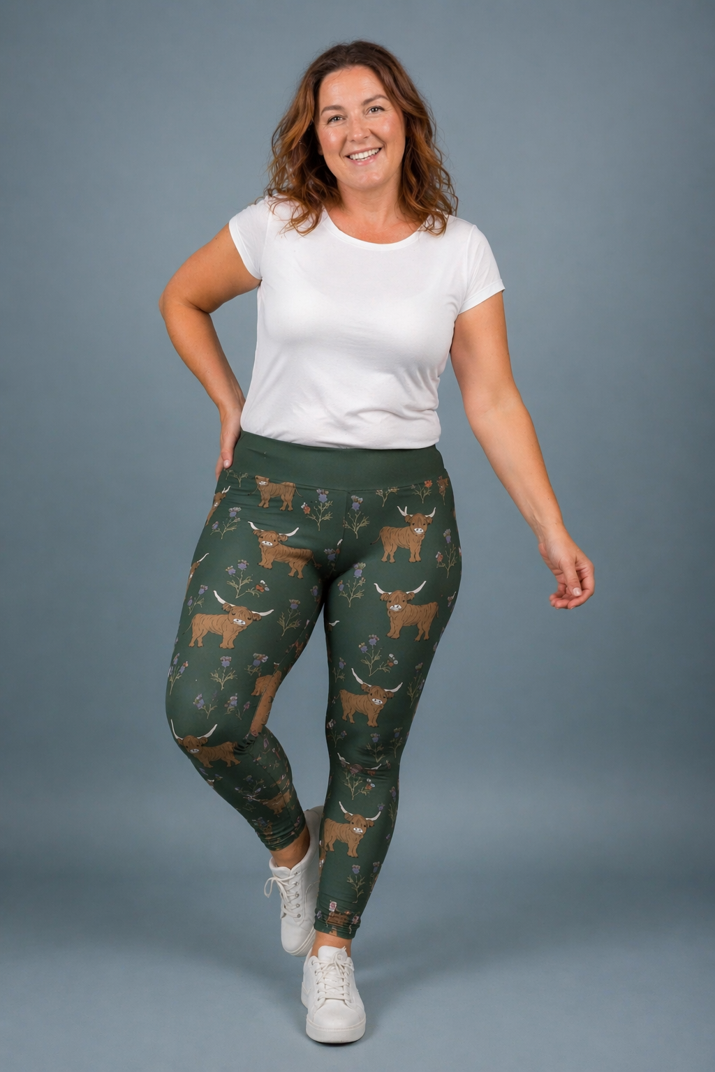 Highland Cow & Thistles Women's Activewear Leggings
