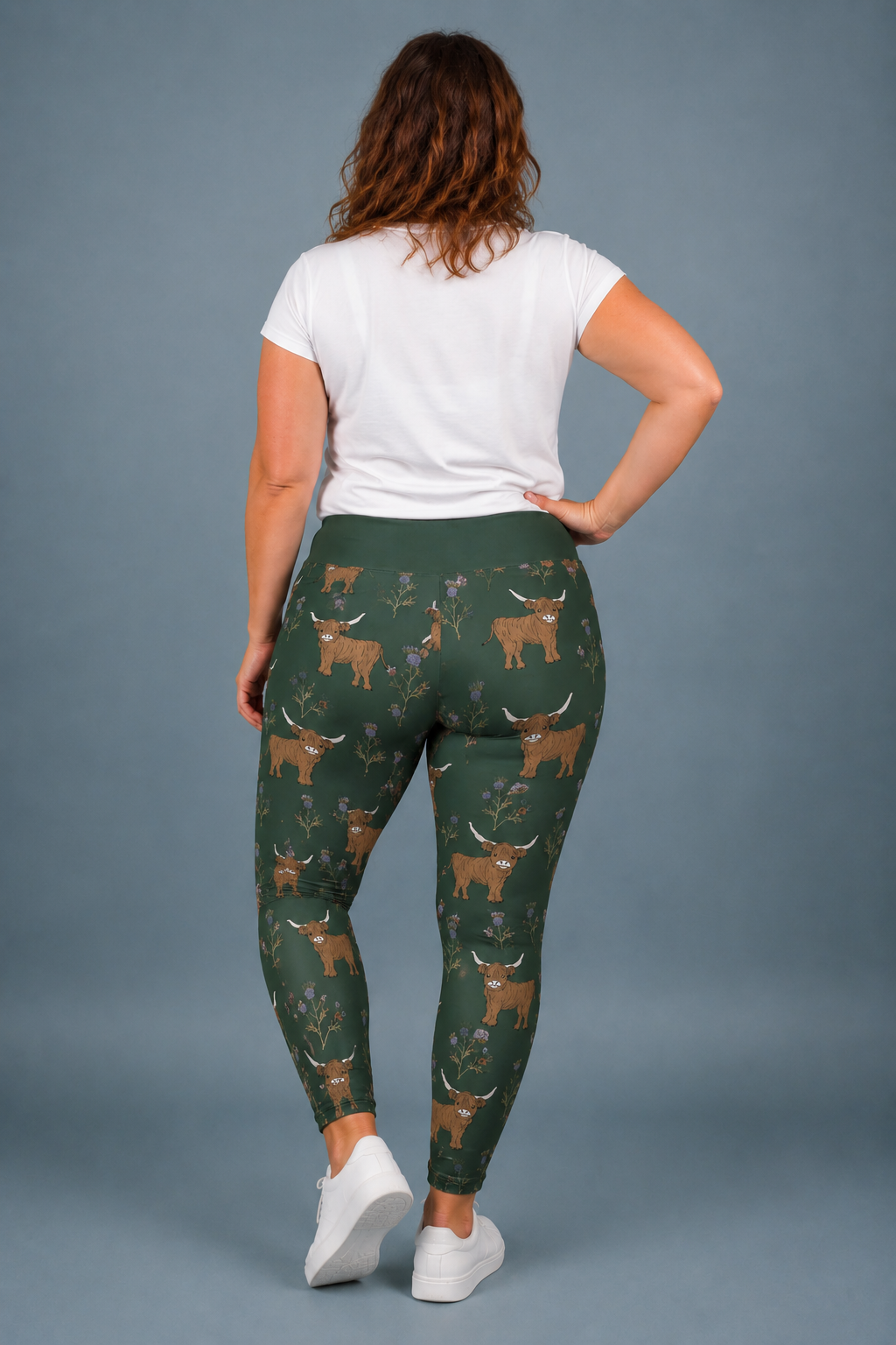 Highland Cow & Thistles Women's Activewear Leggings