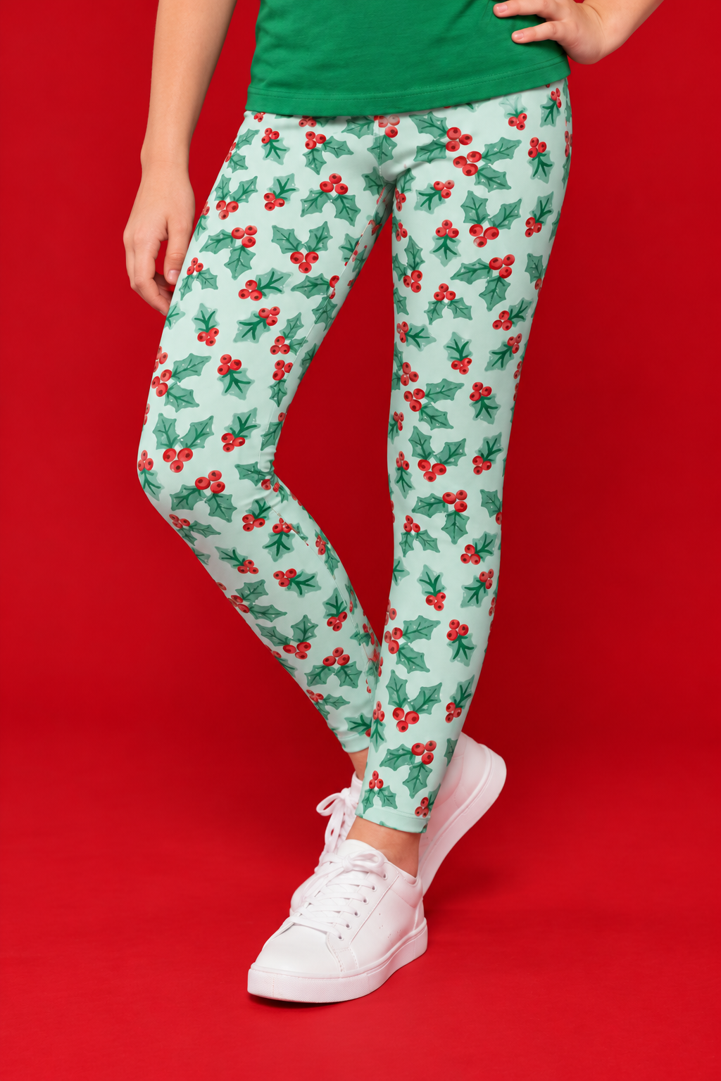 Holly Berries Children's Active Leggings
