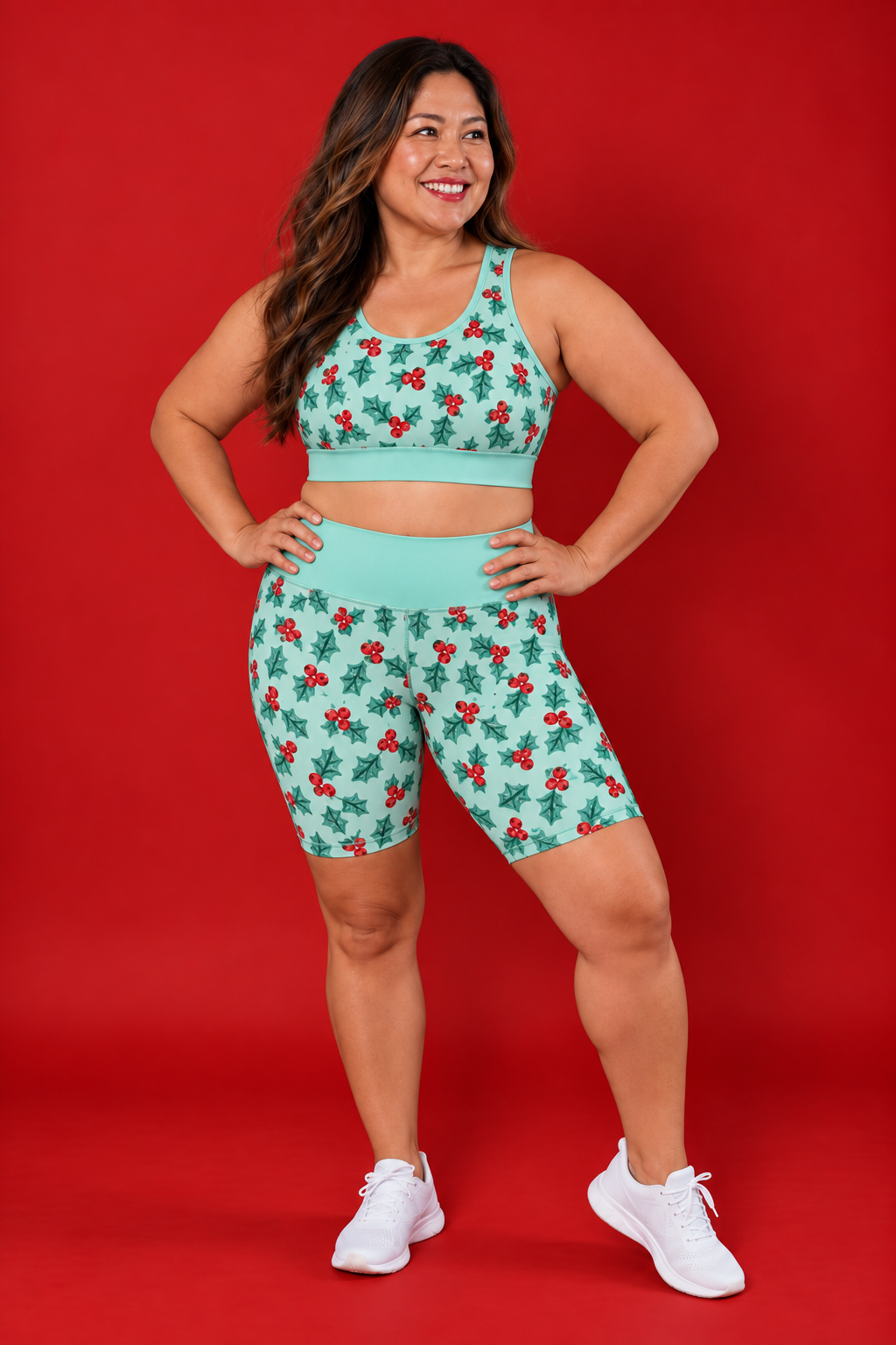 Holly Berries Women's Active Shorts