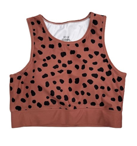Last Chance - Terracotta Monochrome Sports Bra - Size 12-14
