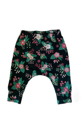 Last Chance - Floral Children's Cotton Jersey Leggings - 0-3 Months
