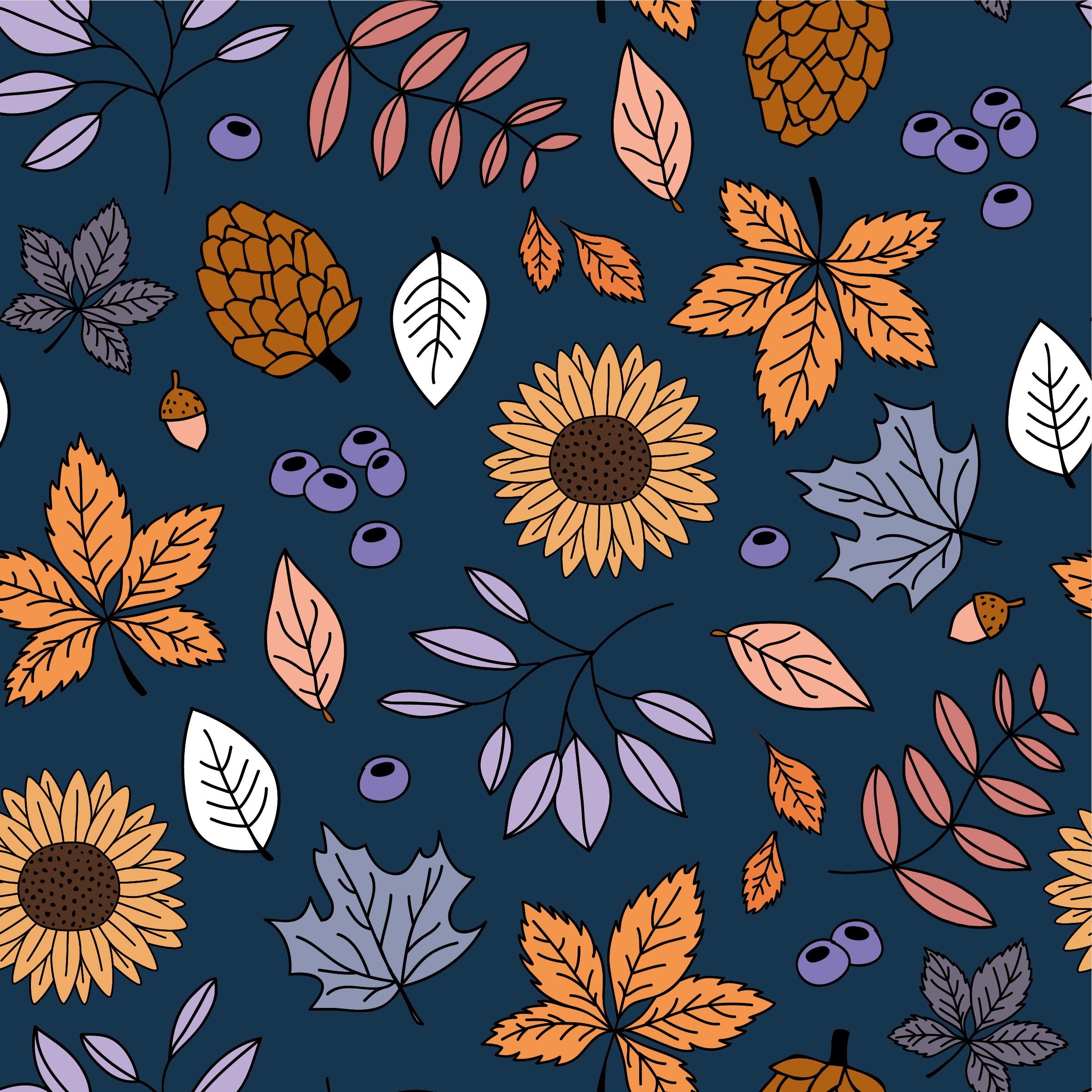 Autumn Dreaming & Sunflower Sports Bra