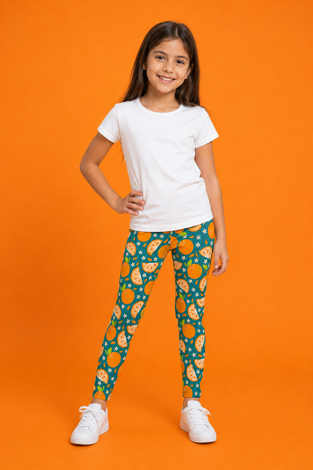 Juicy Oranges Children's Active Leggings