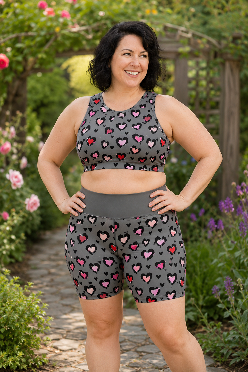 Leopard Hearts Sports Bra