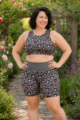 Leopard Hearts Sports Bra