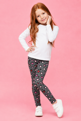 Leopard Hearts Children's Active Leggings
