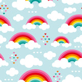 Love & Rainbows Sky Blue Sports Bra