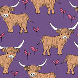 Purple Highland Cow Women's Activewear Leggings