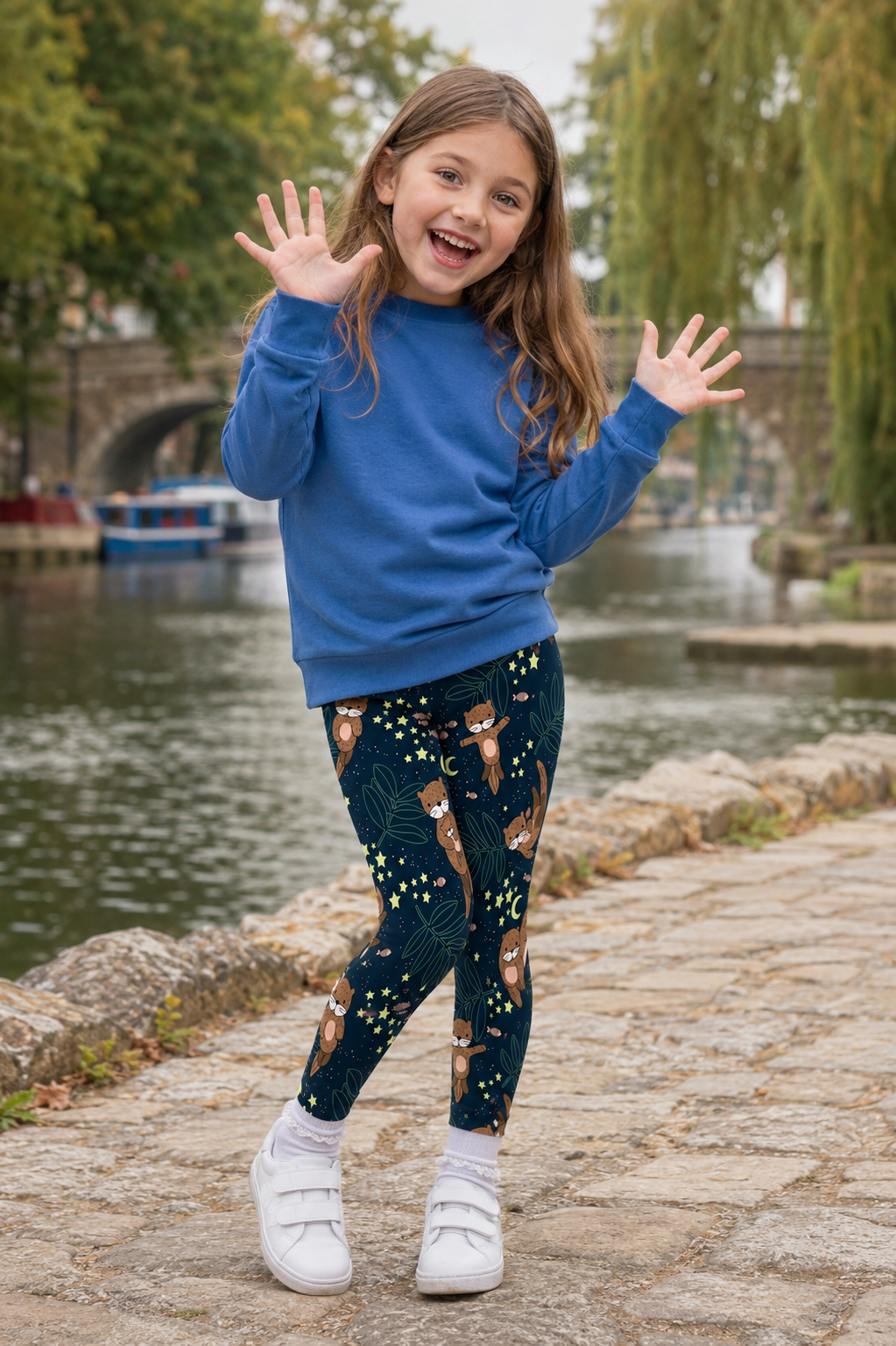 Midnight Otters Children's Active Leggings