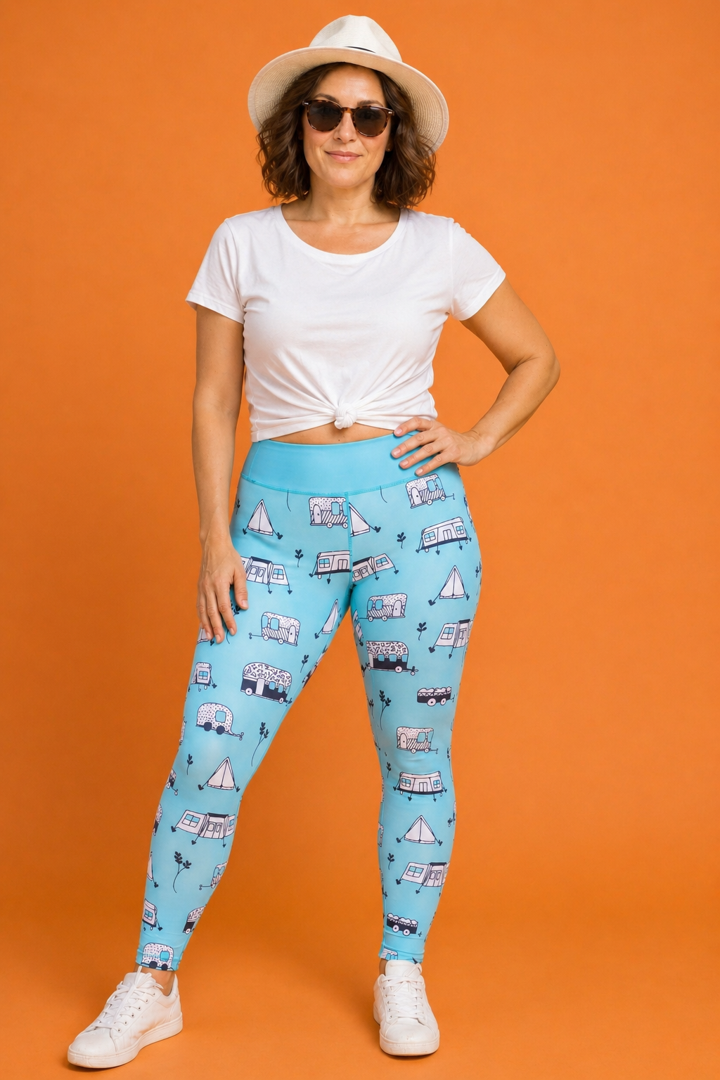 Mint Happy Campers Women's Activewear Leggings