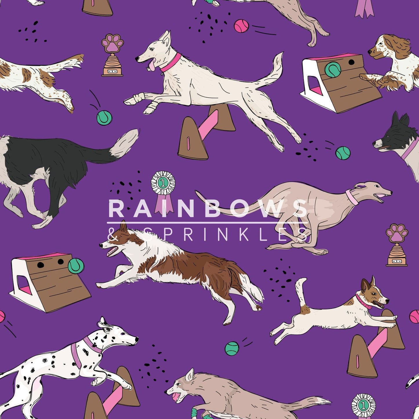 Purple Flyball Women's Activewear Leggings