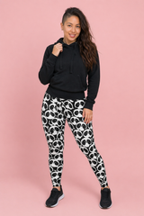 Monochrome Panda Women's Activewear Leggings