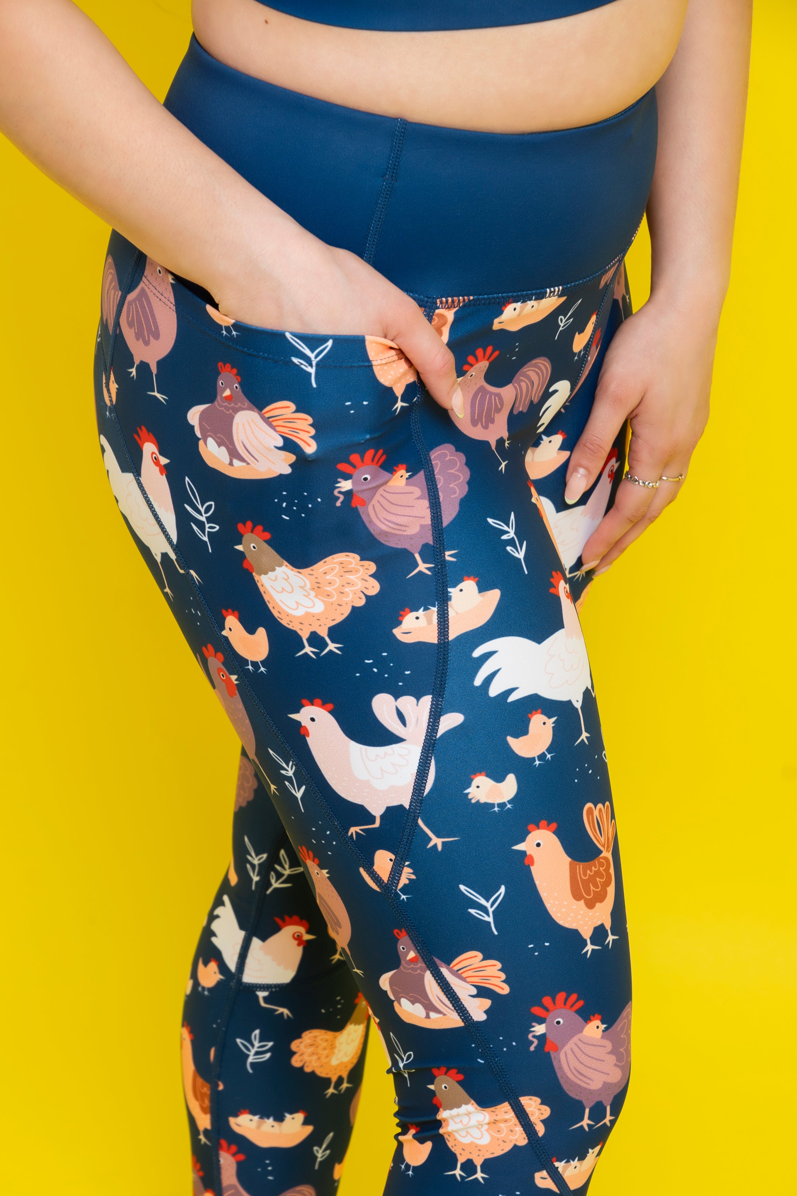 Navy Chicken Women's Activewear Leggings