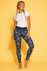 Navy Paddleboard Women's Activewear Leggings