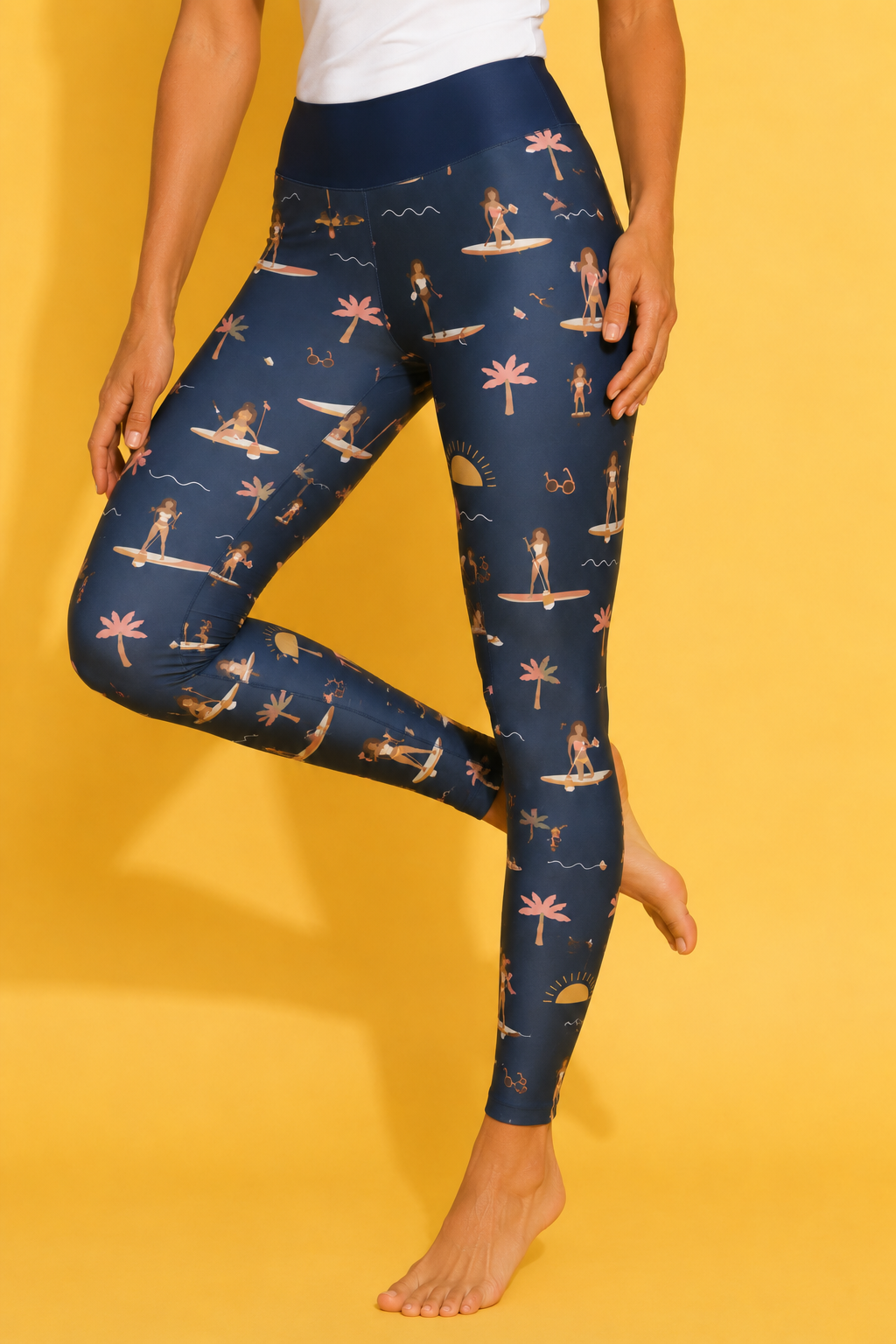 Navy Paddleboard Women's Activewear Leggings