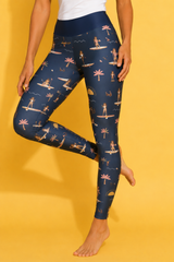 Navy Paddleboard Women's Activewear Leggings