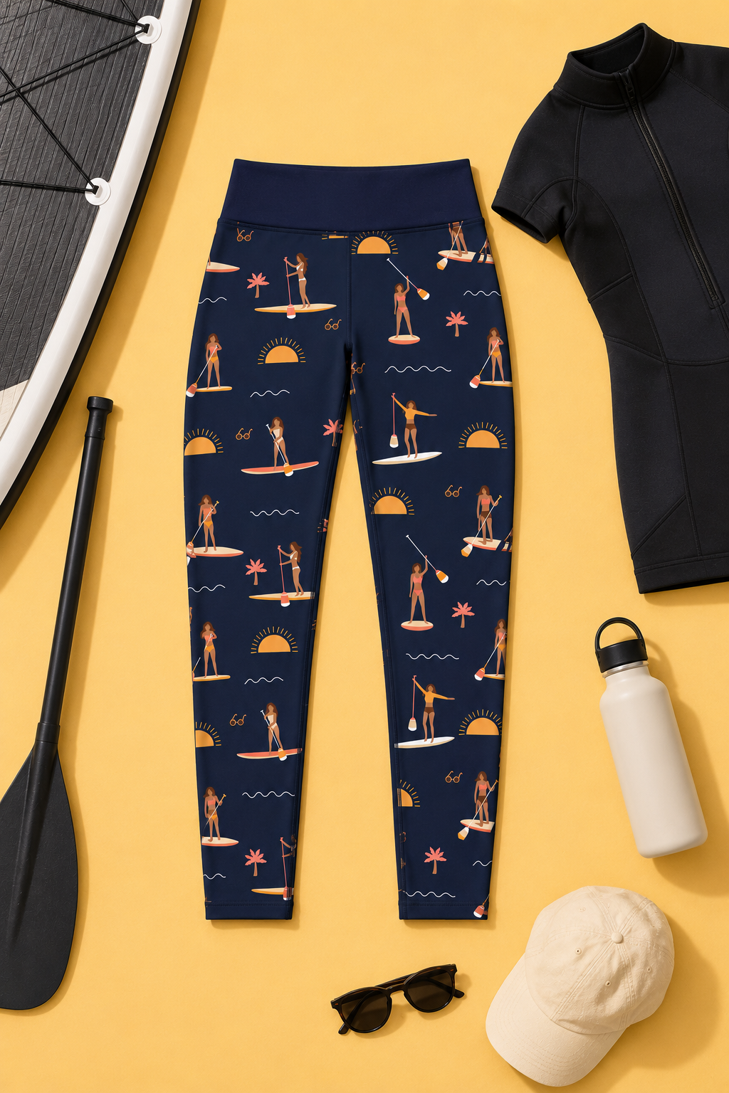 Navy Paddleboard Women's Activewear Leggings