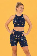 Navy Paddleboard Sports Bra