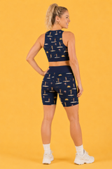 Navy Paddleboard Sports Bra