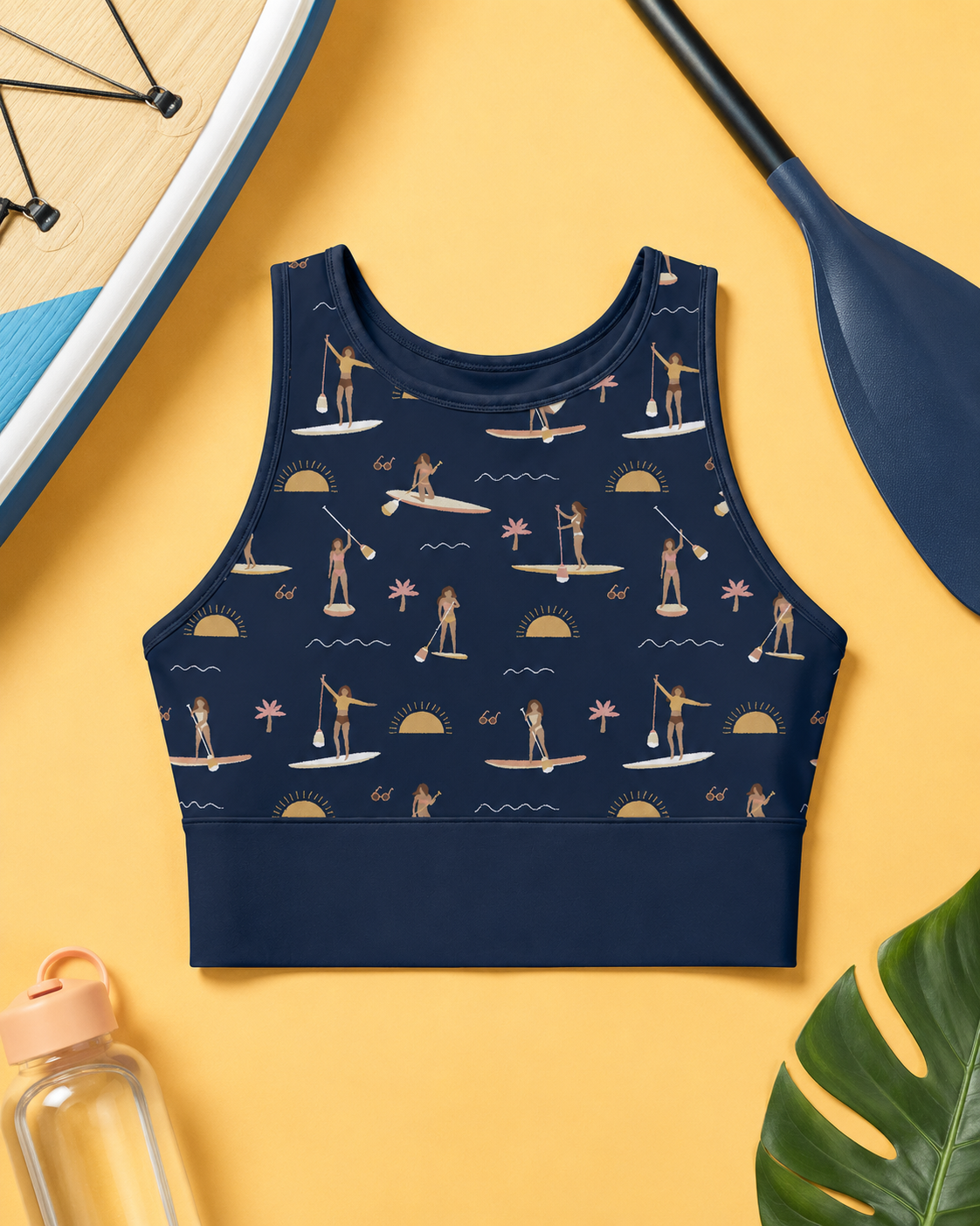 Navy Paddleboard Sports Bra