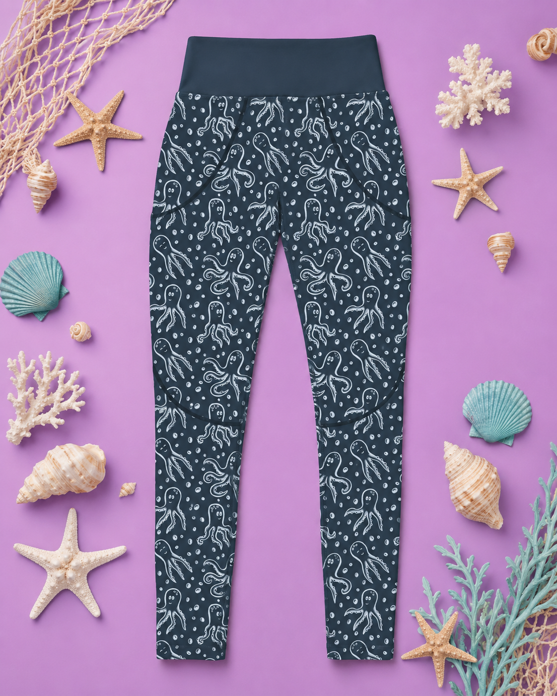 Octopus Bubbles Women's Activewear Leggings