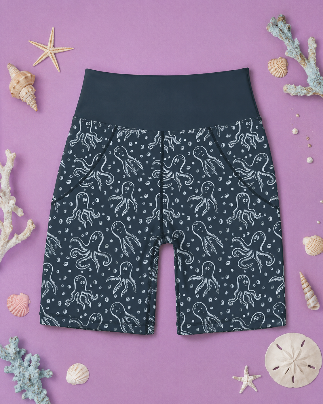 Octopus Bubbles Women's Active Shorts