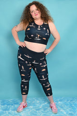 Last Chance Navy Paddleboard Women's Active Leggings