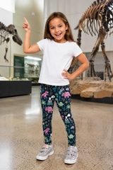 Pink Dino Children's Active Leggings
