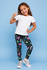 Pink Dino Children's Active Leggings