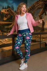 Pink Dino Women's Activewear Leggings - Classic