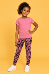 Pink Leopard Children's Active Leggings