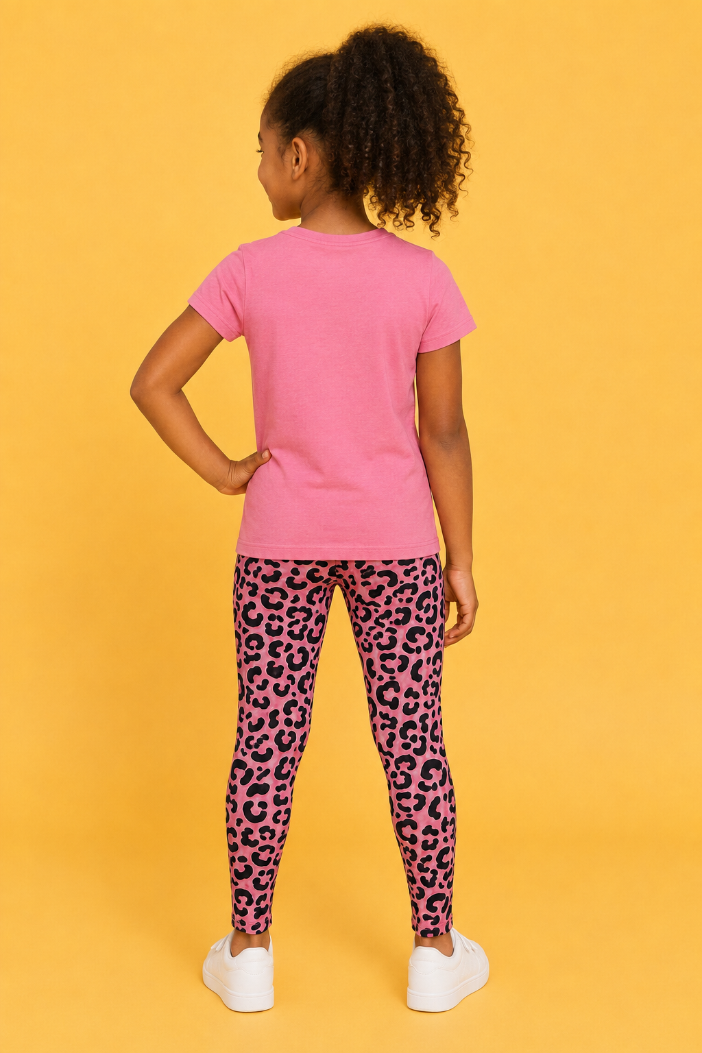 Pink Leopard Children's Active Leggings