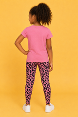 Pink Leopard Children's Active Leggings