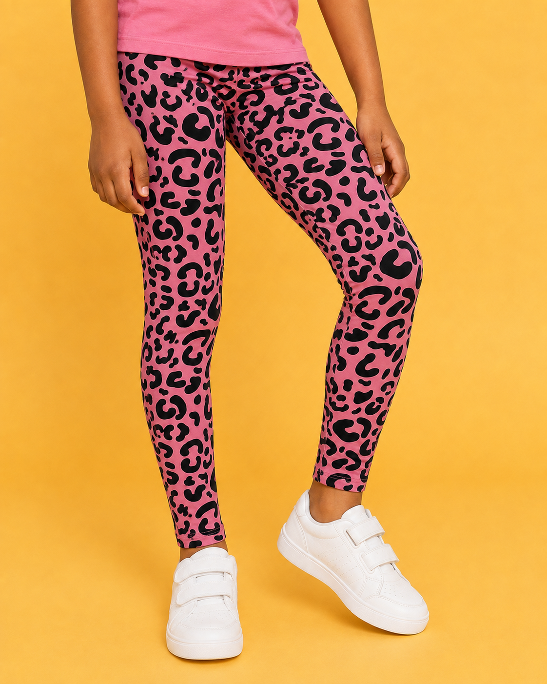 Pink Leopard Children's Active Leggings