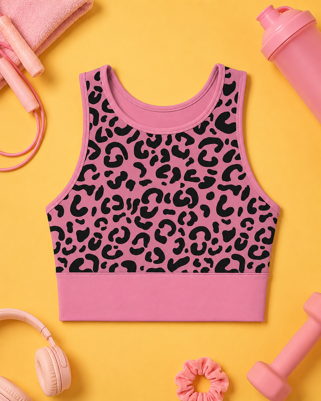Pink Leopard Sports Bra