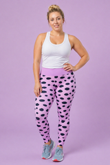 Pink Monochrome Women's Activewear Leggings