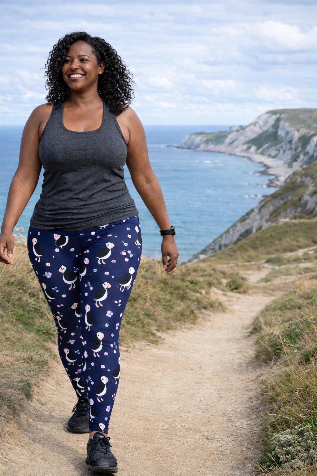 Navy Puffin Women's Activewear Leggings