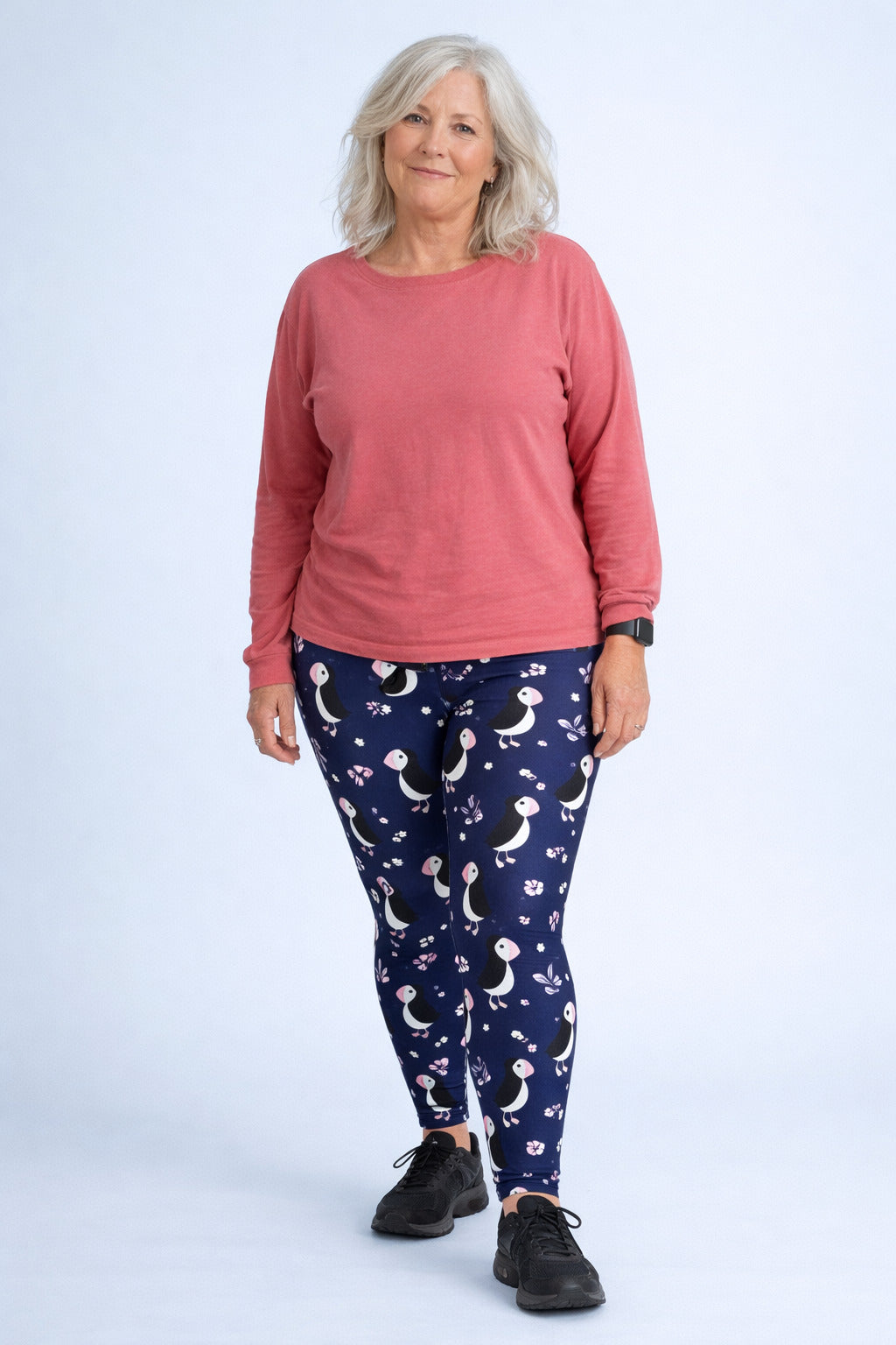 Navy Puffin Women's Activewear Leggings