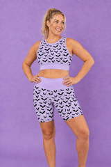 Purple Bats Women's Active Shorts